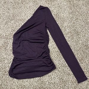 Aritzia Purple One-Shoulder Top